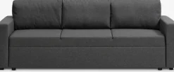 MARSLEVCanapé convertible MARSLEV 3 places tissu gris foncé