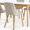 MARSTRAND + ADSLEVMARSTRAND L200/280 table blanc + 4 ADSLEV chaises ss accou.