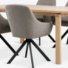 MEJLSKOV + ROSTRUPMEJLSKOV L180 table chêne naturel + 4 ROSTRUP chaises sable