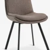 MELBYChaise MELBY tissu brun clair/noir