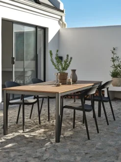 NANNESTADChaise empilable NANNESTAD gris foncé