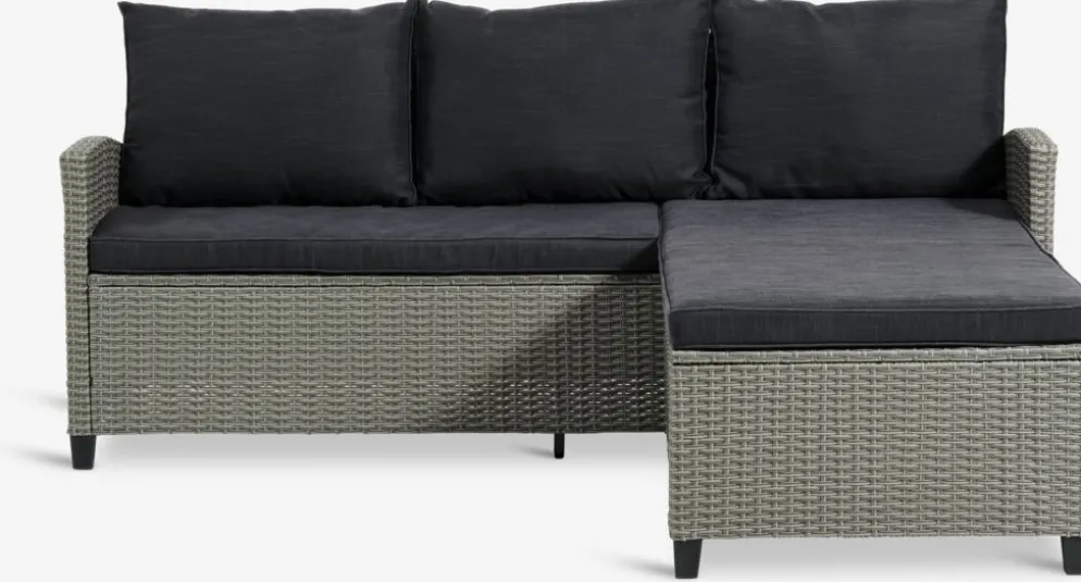 ONDRUPCanapé lounge avec méridiennee ONDRUP 3 personnes gris