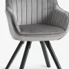 ONSEVIGFauteuil ONSEVIG velours gris/noir