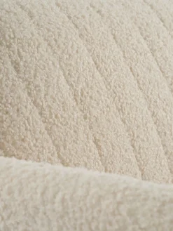 PARADISCanapé convertible PARADIS tissu teddy blanc cassé/colo. ch.