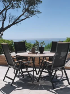 RANGSTRUP + BREDSTENRANGSTRUP Ø130 table naturel/noir + 4 BREDSTEN chaises noir