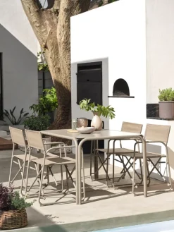 RAUMA + LIFJELLRAUMA L140 table + 4 LIFJELL chaises sable foncé
