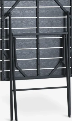 SANDVIKA + NABESANDVIKA L65 table + 2 NABE chaises noir