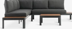 SIRDALEnsemble lounge SIRDAL 5 personnes gris foncé