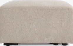 SKEJBYModule canapé SKEJBY méridienne/pouf tissu beige