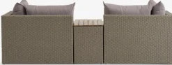 SOLNAEnsemble lounge modulable SOLNA 4 personnes naturel