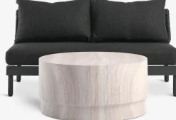 STORLIEN + VOSSEnsemble lounge STORLIEN travertin + VOSS 2 personnes noir