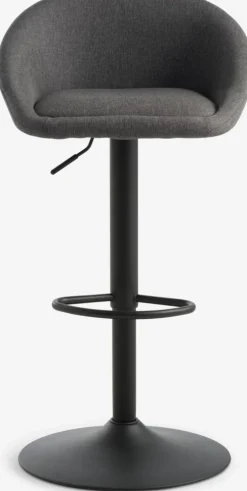 TAULOVChaise de bar TAULOV tissu gris/noir