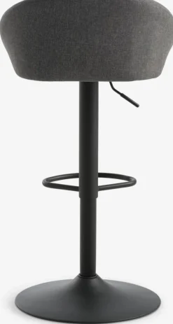 TAULOVChaise de bar TAULOV tissu gris/noir