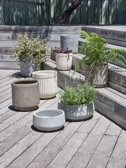 TERASSEBac à fleurs TERASSE Ø44/36 gris 2pcs/lot