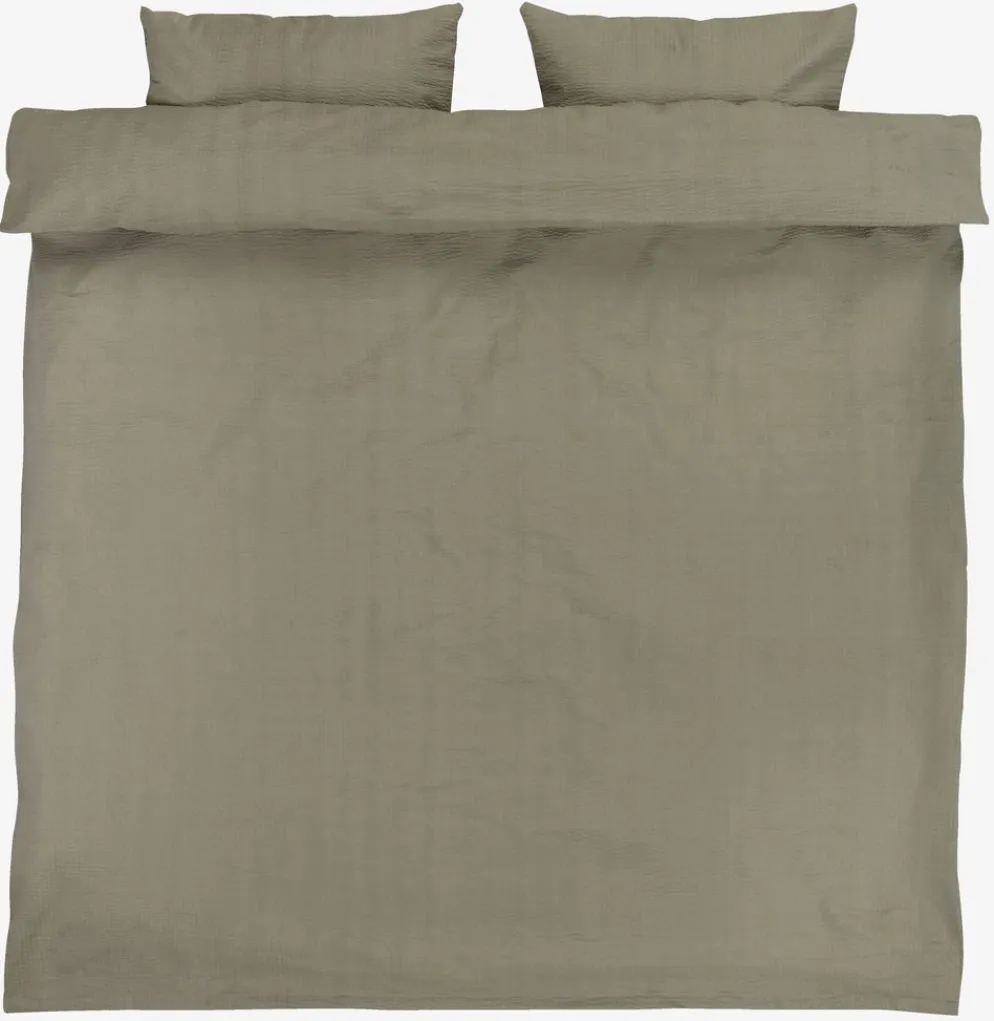 TINNEPlusParure de lit Seersucker TINNE 240x220 vert poudré