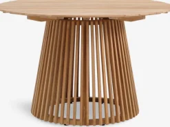 UDBYNEDER + ILDERHUSEUDBYNEDER Ø120 table teck + 4 ILDERHUSE chaises natural