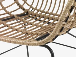 UDBYNEDER + ILDERHUSEUDBYNEDER Ø120 table teck + 4 ILDERHUSE chaises natural