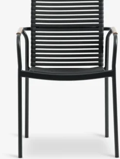UDBYNEDER + NABEUDBYNEDER Ø120 table teck + 4 NABE chaises noir