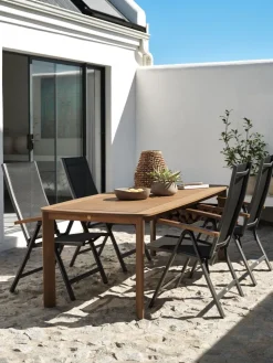 UVDAL + SIRDALUVDAL L223 table bois dur + 4 SIRDAL chaises gris