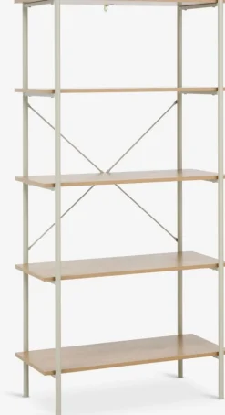 VANDBORGÉtagère VANDBORG 5 tablettes coloris chêne naturel/beige