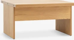 VARDETable basse VARDE L80/160 a/plateau dépliant coloris chêne