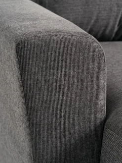 VEJLBYCanapé convertible avec méridienne VEJLBY tissu gris foncé