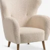 VILDSUNDFauteuil VILDSUND tissu teddy blanc cassé