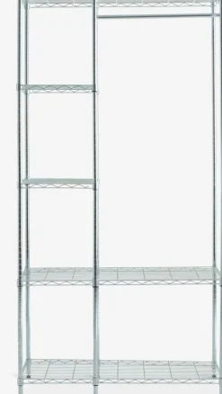 VINDINGEMeuble d'entrée VINDINGE 4 tablettes chrome