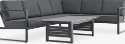 VONGEEnsemble lounge VONGE 6 personnes noir