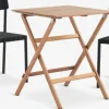 VRAADAL + HAGLEBUVRAADAL L62 table eucalyptus + 2 HAGLEBU chaises noir