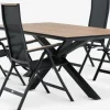 YPNASTED + BREDSTENYPNASTED L215 table naturel + 4 BREDSTEN chaises noir