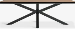 YPNASTED + ILDERHUSEYPNASTED L215 table naturel + 4 ILDERHUSE chaises noir
